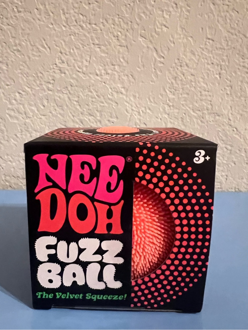 Authentic NeeDoh Fuzz Ball - peachy orange